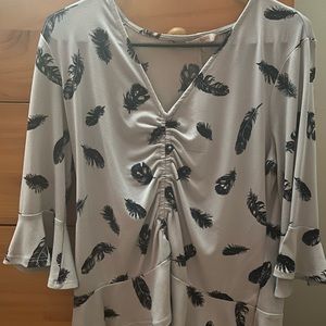 Blue with navy feathers